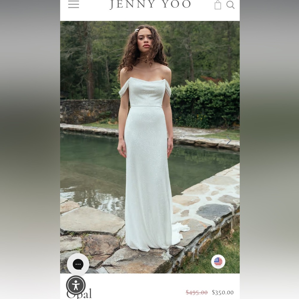 Jenny Yoo Opal Sequined bridal gown size 8 NWT
